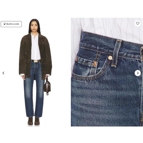 Levi's Denim - Levi's 501 Straight Jeans - Medium/Dark Wash - W24 L32